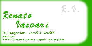 renato vasvari business card